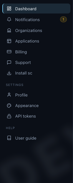 Install sc in the sidebar